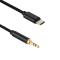 SiGN SiGN USB-C 3.5mm Ljudkabel 1m - Svart/Nylon