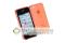 OEM FlexiCase Skal till iPhone 4 - Hexagon (Orange)