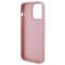 Guess Guess iPhone 15 Pro Max Mobilskal Leather Stamped - Rosa