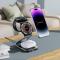 Tech-Protect Tech-Protect 3-in-1 Trådlös laddare iPhone Apple Watch AirPods - Svart