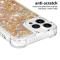 OEM iPhone 14 Pro Max Skal Liquid Floating Glitter - Guld