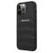 AMG AMG Äkta Läder Debossed Lines Skal iPhone 13 Pro Max - Svart