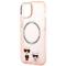 KARL LAGERFELD Karl Lagerfeld iPhone 14 Plus Skal Magsafe Karl & Choupette Aluminum - Rosa