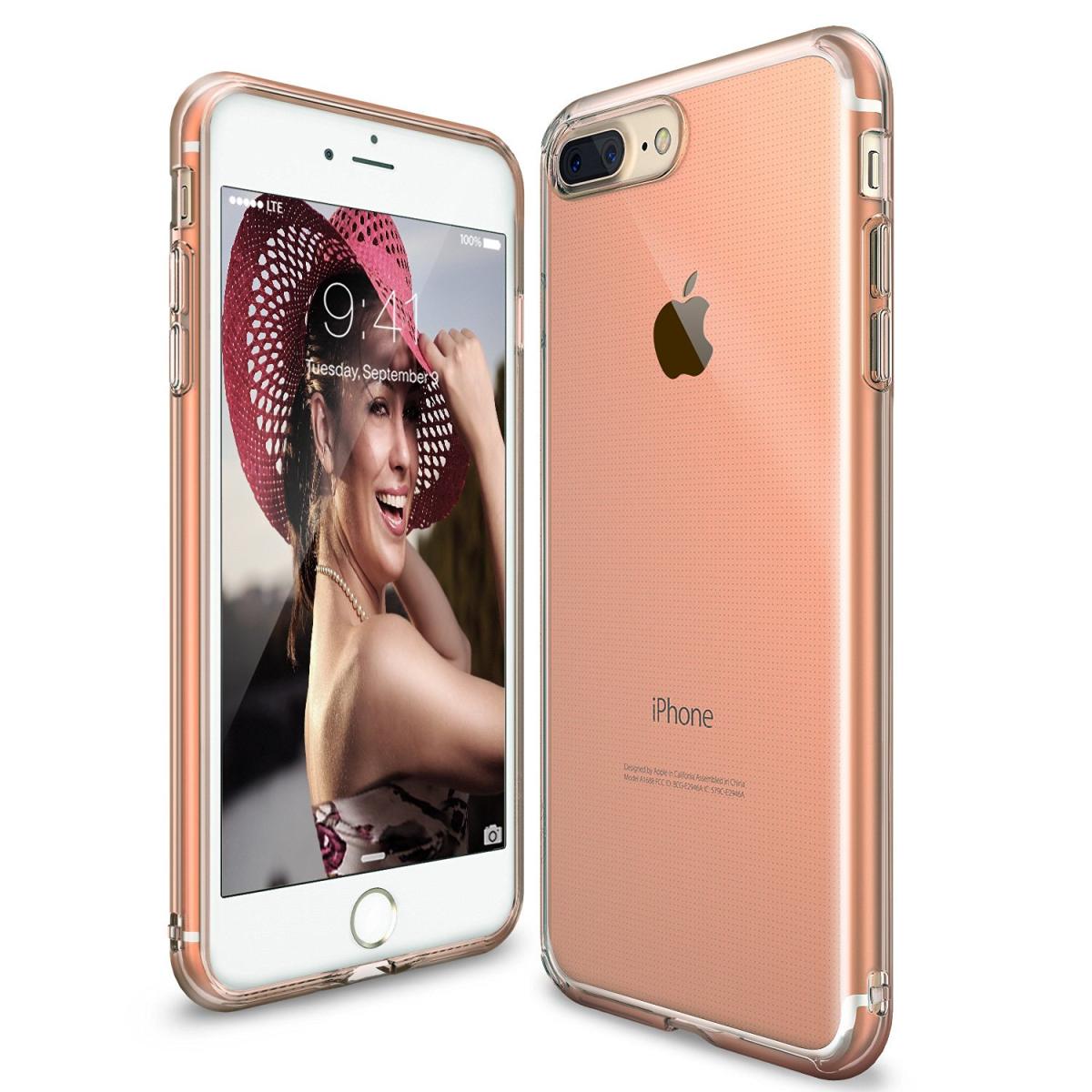 Rearth Ringke Weightless as Air Skal till Apple iPhone 7 Plus - Rose Gold
