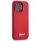 Guess Guess Mobilskal till iPhone 13 Pro Max Silicone Script Gold Logo - Röd
