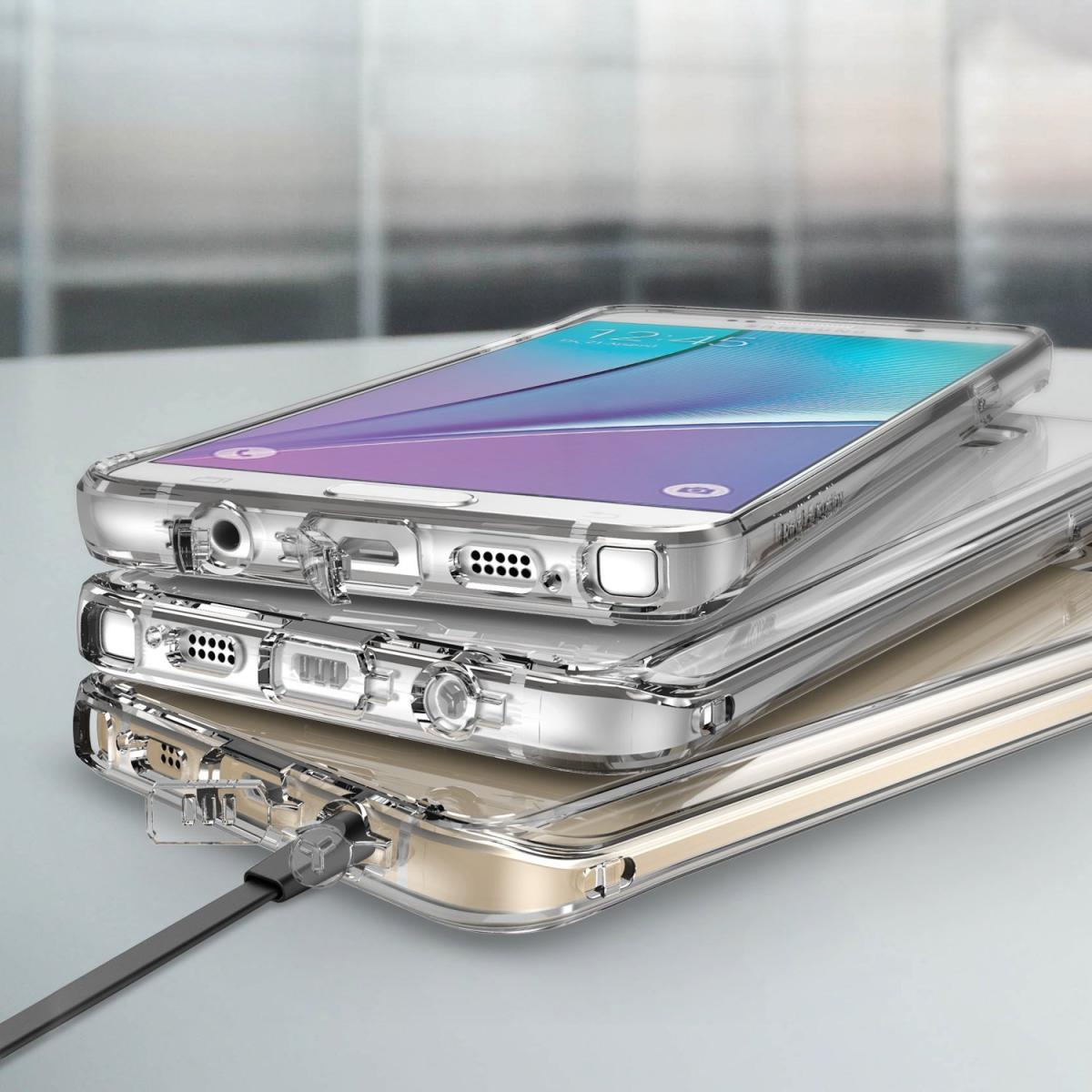 Rearth Ringke Fusion Shock Absorption Skal till Samsung Galaxy Note 5 - Crystal View