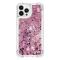 OEM iPhone 14 Pro Max Skal Liquid Floating Glitter - Rosa Guld