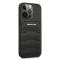 AMG AMG Äkta Läder Debossed Lines Skal iPhone 13 Pro Max - Svart