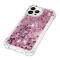OEM iPhone 14 Pro Max Skal Liquid Floating Glitter - Rosa Guld
