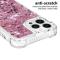 OEM iPhone 14 Pro Max Skal Liquid Floating Glitter - Rosa Guld