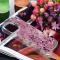 OEM iPhone 14 Pro Max Skal Liquid Floating Glitter - Rosa Guld