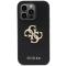 Guess Guess iPhone 15 Mobilskal Perforated Glitter Logo - Svart