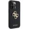 Guess Guess iPhone 15 Mobilskal Perforated Glitter Logo - Svart