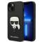 KARL LAGERFELD Karl Lagerfeld iPhone 14 Plus Skal Saffiano Karl`s Head Patch - Svart