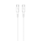 GEAR GEAR USB-C till USB-C kabel 2.0 1m Vit Rund kabel