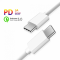 SiGN SiGN USB-C till USB-C Kabel 60W 0.25m - Vit