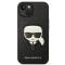 KARL LAGERFELD Karl Lagerfeld iPhone 14 Plus Skal Saffiano Karl`s Head Patch - Svart