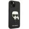 KARL LAGERFELD Karl Lagerfeld iPhone 14 Plus Skal Saffiano Karl`s Head Patch - Svart