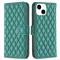 BINFEN COLOR BINFEN iPhone 14 Plus Plånboksfodral Rhombus - Grön