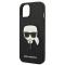 KARL LAGERFELD Karl Lagerfeld iPhone 14 Plus Skal Saffiano Karl`s Head Patch - Svart