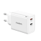 Choetech Choetech Väggladdare 65W GaN 2xUSB-C - Vit