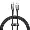 BASEUS Baseus USB-C till USB-A kabel 1M Glimmer Series - Svart