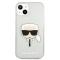 KARL LAGERFELD Karl Lagerfeld Glitter Karl`s Head Skal iPhone 13 Mini - Silver
