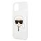 KARL LAGERFELD Karl Lagerfeld Glitter Karl`s Head Skal iPhone 13 Mini - Silver