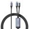 Joyroom Joyroom 2in1 USB-C till Lightning kabel 100W 1.5m - Svart