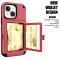 OEM iPhone 14 Plus Skal Korthållare Mirror Kickstand - Röd