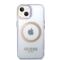 Guess GUESS iPhone 14 Skal MagSafe Gold Outline Translucent - Lila