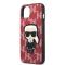 KARL LAGERFELD Karl Lagerfeld iPhone 13 mini Skal Monogram Ikonik Patch - Röd