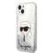 KARL LAGERFELD Karl Lagerfeld iPhone 14 Plus Skal Glitter Karl Head - Silver