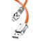 Dudao Dudao Kabel USB-A Till Lightning (1m) Angled - Orange