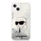 KARL LAGERFELD Karl Lagerfeld iPhone 14 Plus Skal Glitter Karl Head - Silver