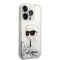 KARL LAGERFELD Karl Lagerfeld iPhone 14 Pro Max Skal Liquid Glitter Head - Silver