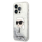 KARL LAGERFELD Karl Lagerfeld iPhone 14 Pro Max Skal Liquid Glitter Head - Silver