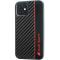 Audi Audi Mobilskal till iPhone 12/12 Pro Carbon Fiber Stripe - Svart