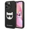 KARL LAGERFELD Karl Lagerfeld iPhone 14 Pro Skal Saffiano Choupette Head Patch - Svart
