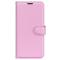 OEM Litchi Flip iPhone 14 Plus Plånboksfodral - LjusRosa