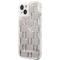 KARL LAGERFELD Karl Lagerfeld iPhone 14 Plus Skal Liquid Glitter Monogram - Silver