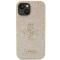 Guess Guess Mobilskal till iPhone 15 Glitter Script Big - Guld