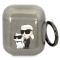 KARL LAGERFELD KARL LAGERFELD AirPods 1/2 Skal Gliter Karl&Choupette - Svart