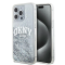 DKNY DKNY Mobilskal till iPhone 15 Pro Liquid Glitter Big Logo - Vit