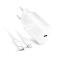 Forcell Forcell Reseladdare USB-C med Lightning Kabel 3A 20W - Vit