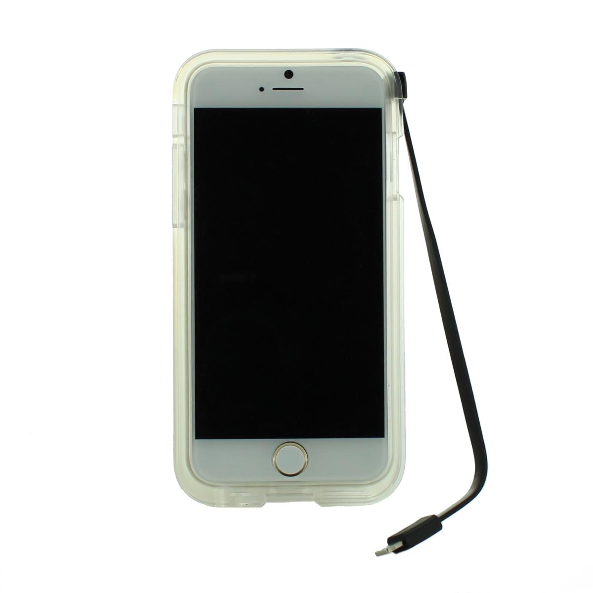 OEM Connect Flash Light Skal med inbyggd USB-kabel till iPhone 6 / 6S - Svart