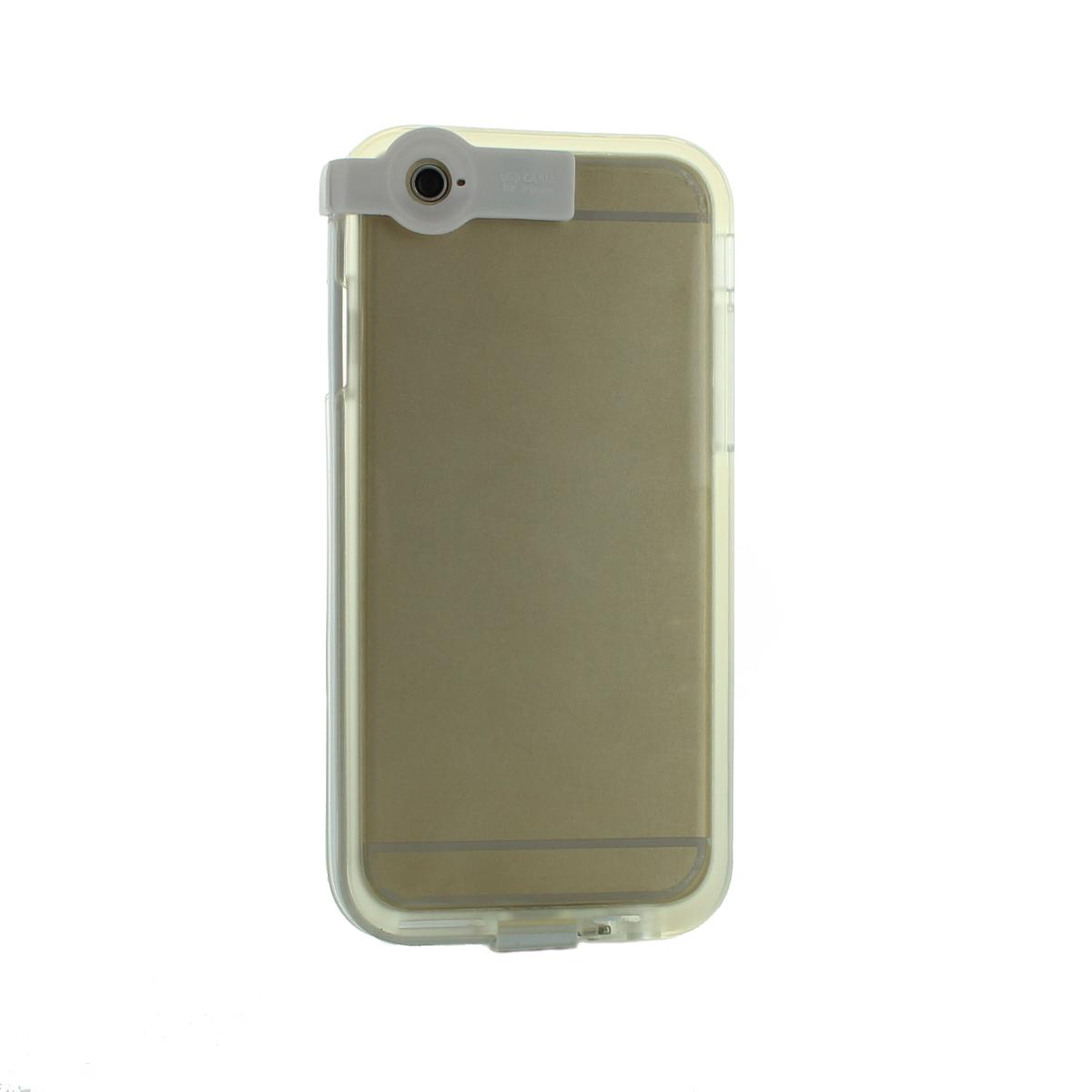 OEM Connect Flash Light Skal med inbyggd USB-kabel till iPhone 6 / 6S - Vit