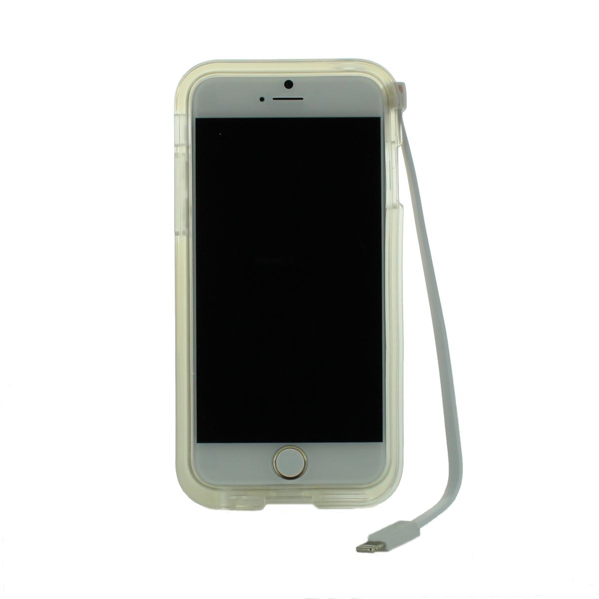 OEM Connect Flash Light Skal med inbyggd USB-kabel till iPhone 6 / 6S - Vit