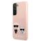 KARL LAGERFELD Karl Lagerfeld Silicone Ikonik Karl & Choupette Skal Galaxy S22 Plus - Rosa
