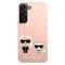 KARL LAGERFELD Karl Lagerfeld Silicone Ikonik Karl & Choupette Skal Galaxy S22 Plus - Rosa